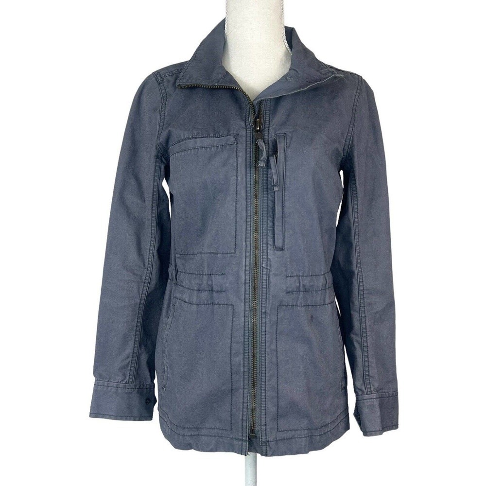 Madewell Fleet Utility Jacket Size S Cargo Ink Blue Gray Cinched Waist